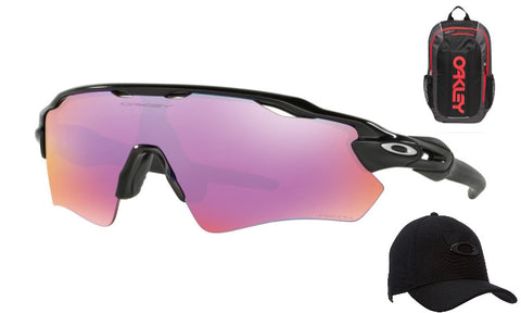 Oakley Radar EV sunglasses Oakely Tinfoil cap and&nbsp;Oakley Golf Street Backpack.