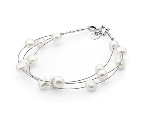 Ikecho Wandering Pearl Silver Bracelet.