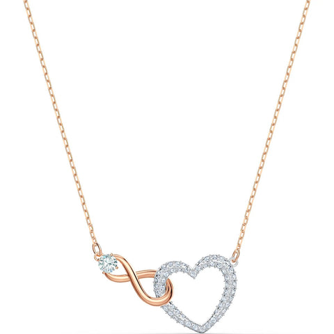 Swarovski Hyperbola necklace, Infinity and heart.