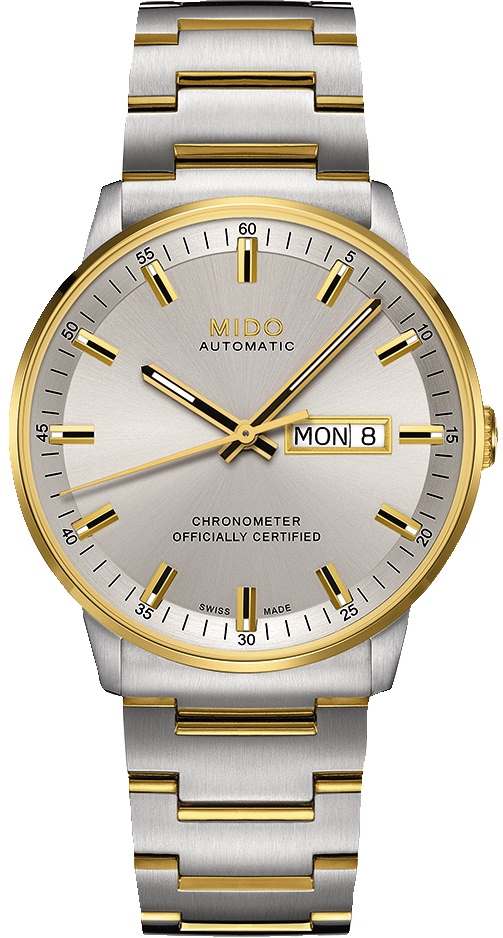 Gents Mido Commander II Watch with Transparent Caseback.