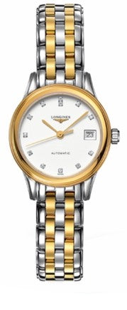 Ladies Longines 12 Diamond White Dial Watch.