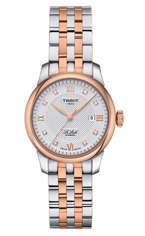Ladies Tissot Le Locle Silver Dial with Diamonds Dial Watch.