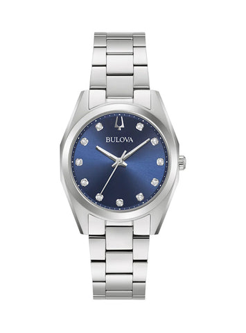 Ladies Bulova Surveyor Blue Dial Watch.