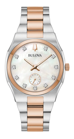 Ladies Bulova Classic 11 Diamond Mother of Pearl Dial Watch.