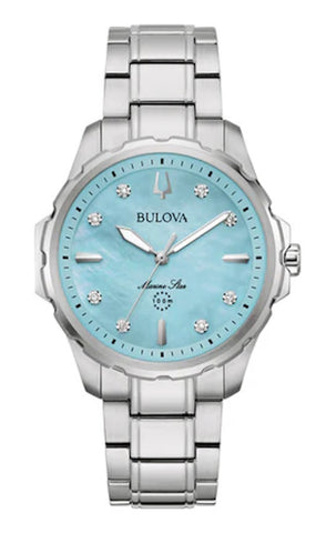 Ladies Bulova&nbsp;Marine Star Diamond Quartz Watch.